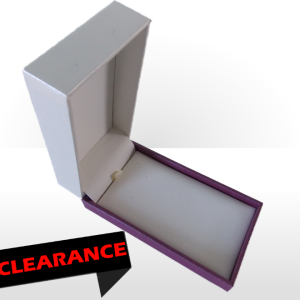Cream and Purple Large Pendant and Earring Box