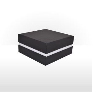 Three piece cardboard pendant or earring box