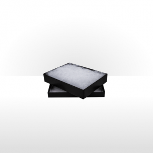 Black Paper Covered Cotton Filled Gift Box