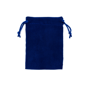 Small Blue Recycled Suede Pouch