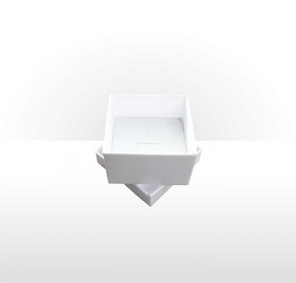 White Two Piece Card Ring Box