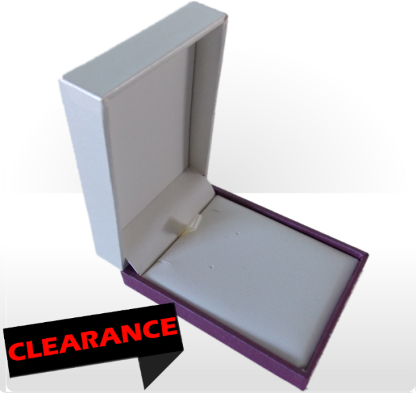 Cream and Purple Small Pendant and Earring Box