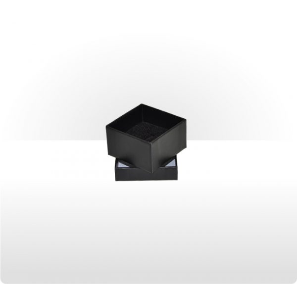 Midnight Black Two Piece Card Ring Box