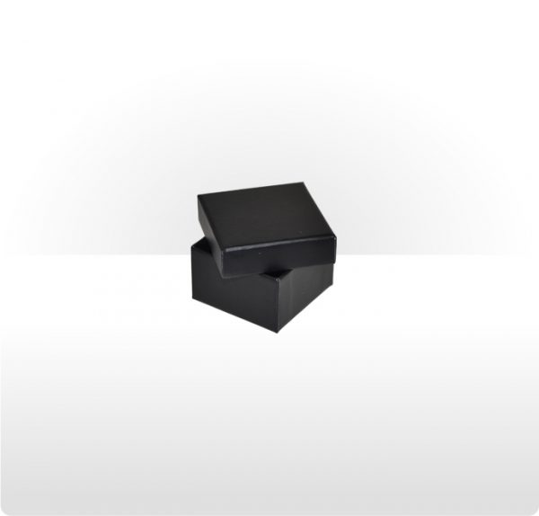 Midnight Black Two Piece Card Ring Box