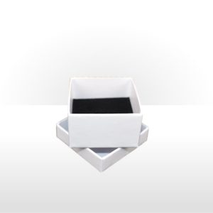 White Two Piece Card Ring Box