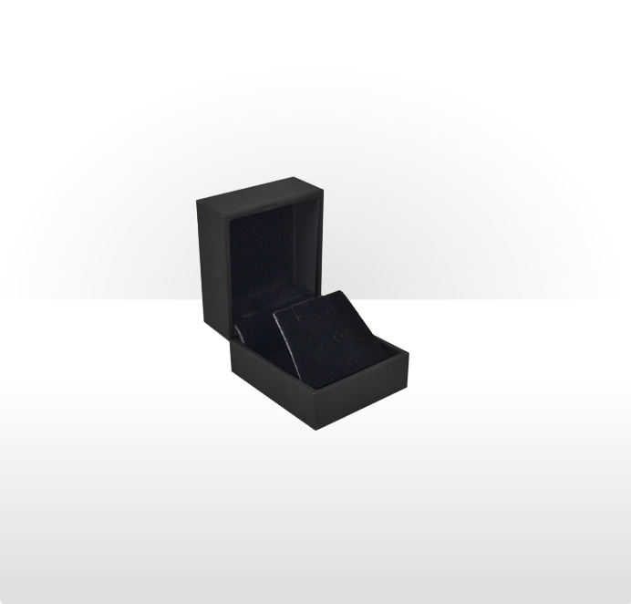Black Soft Touch Earring Box - Stockpak