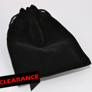 Small Black Double Flocked Pouch