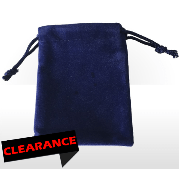 Small Blue Double Flocked Pouch