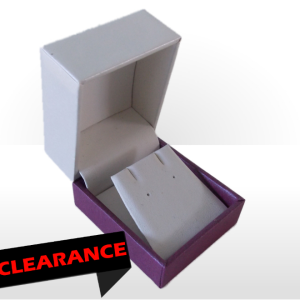 Cream and Purple Earring Box