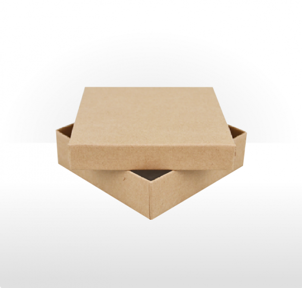 Medium Kraft Paper Covered Gift Box with Polywadding Insert 118 x 118 x 42mm