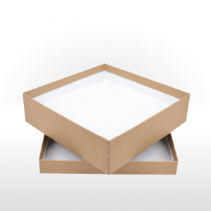Large Kraft Paper Covered Gift Box with Polywadding Insert 165 x 165 x 48mm