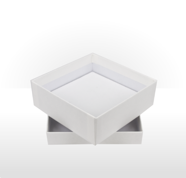 White Wibalin Fine Linen Paper Covered Gift Box