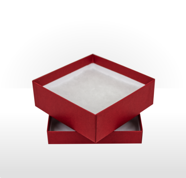 Red Wibalin Fine Linen Paper Covered Gift Box