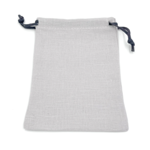 Medium Grey Linen Pouch