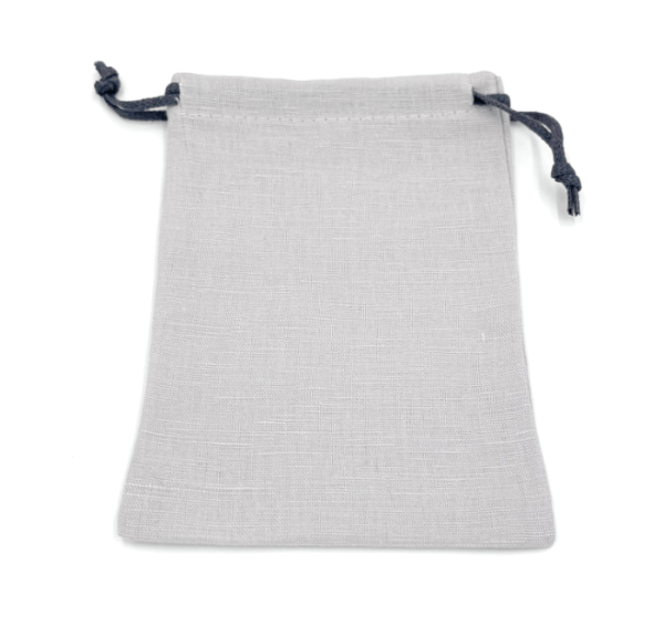 Medium Grey Linen Pouch
