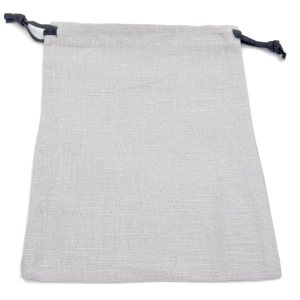 Large Grey Linen Pouch