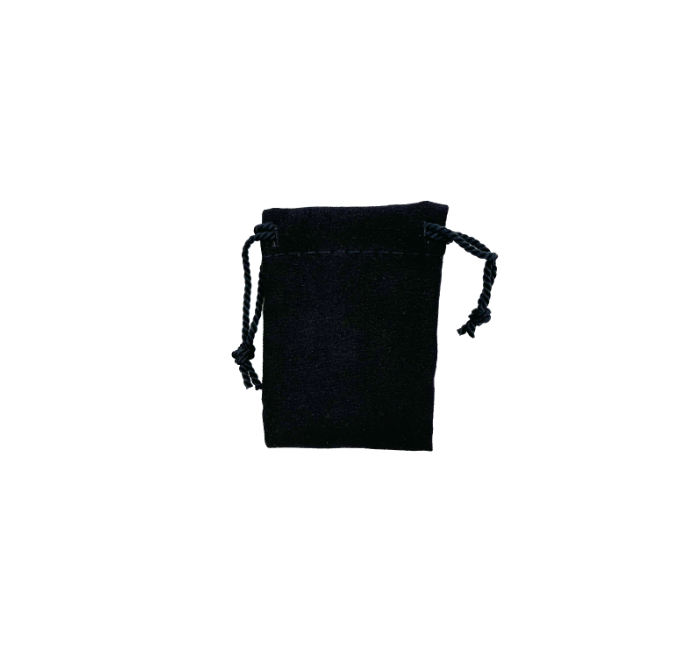 Extra Small Black Recycled Suede Pouch - Stockpak