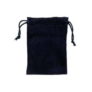 Small Black Recycled Suede Pouch
