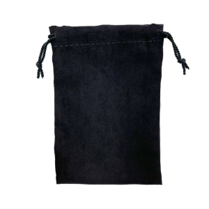 Medium Black Recycled Suede Pouch