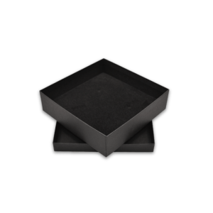 Large Black Cardboard Gift Box - Black Foam Pad