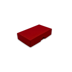 Red Cardboard Gift Box With Thumbnotches