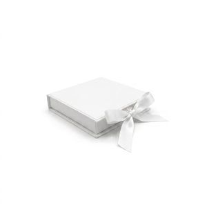 White Postal Ribbon Tied Cardboard Box